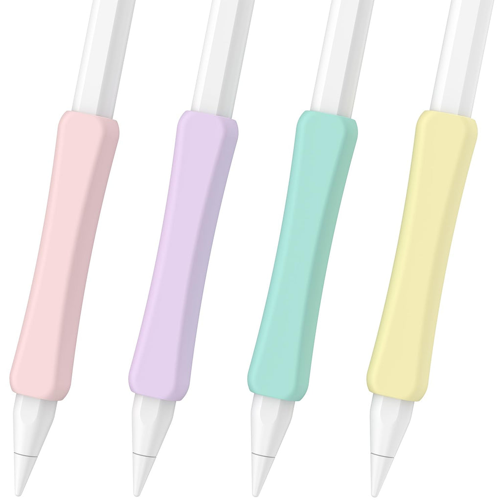 Silicone Grip Compatible with Apple Pencil 2nd Generation, USB-C & Pro (Purple/Pink/Yellow/Green) H53949