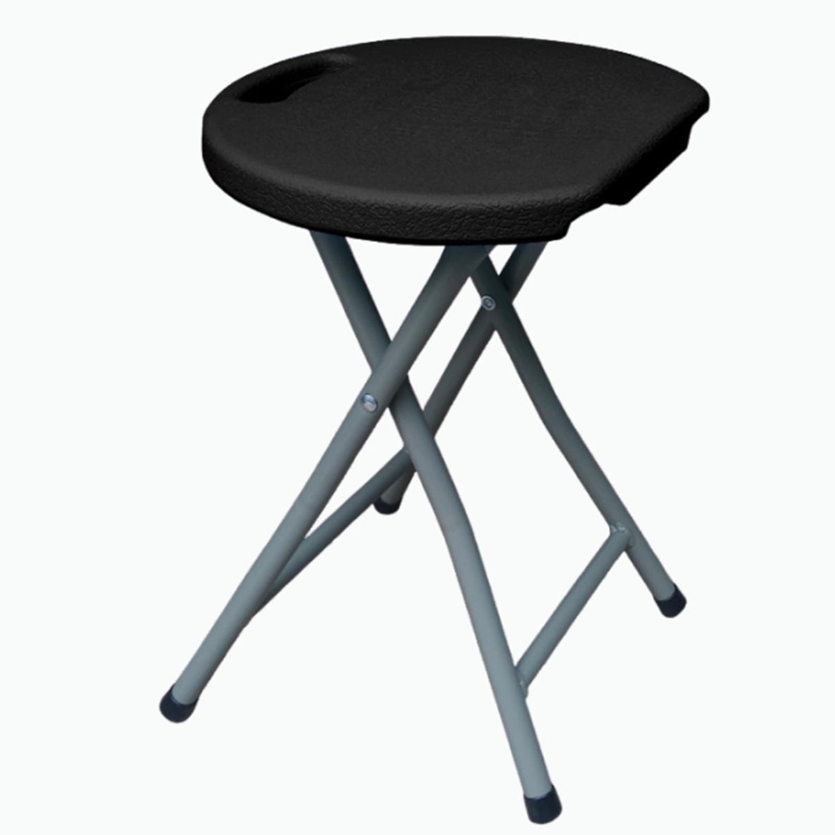 Black 18 Inch Folding Stool with Handle F255