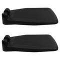 Black Plastic Wheelchair Footplates Replacement Pair M2087