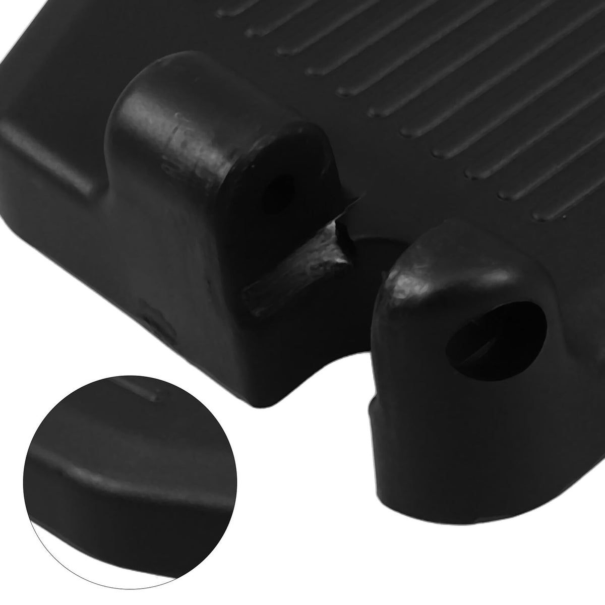 Black Plastic Wheelchair Footplates Replacement Pair M2087