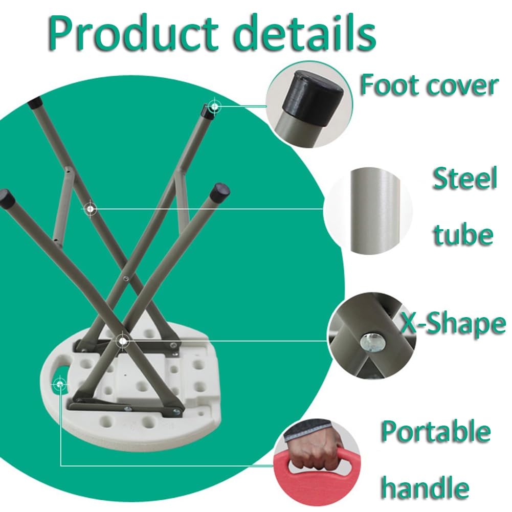 Black 18 Inch Folding Stool with Handle F255