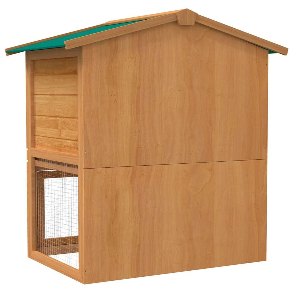 2-Tier Outdoor Rabbit Hutch with Wood Frame and Ramp G882743