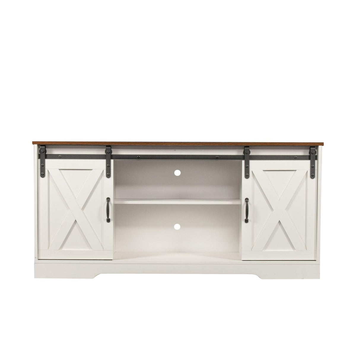 White Sliding Barn Door TV Stand L800