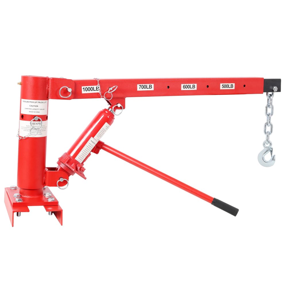 1000lbs Capacity Hydraulic Truck Bed Crane with 360° Swivel Base M84002