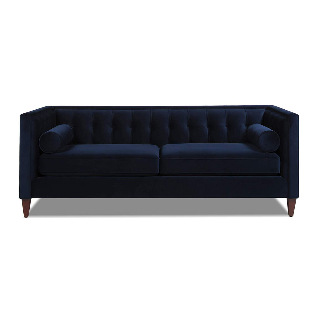 Dark Navy Blue Performance Velvet Tufted Sofa J7461