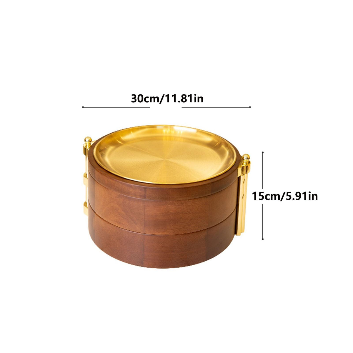 3 Layers Solid Wood Fruit Bowl C4766