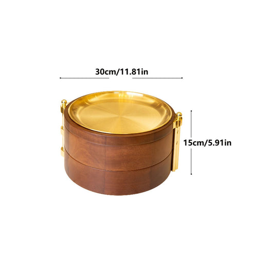 3 Layers Solid Wood Fruit Bowl C4766