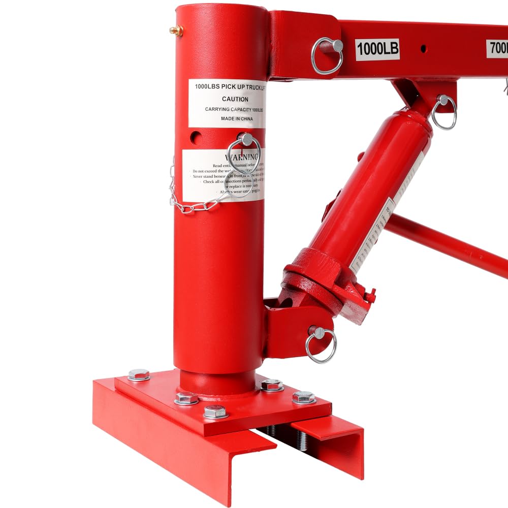 1000lbs Capacity Hydraulic Truck Bed Crane with 360° Swivel Base M84002
