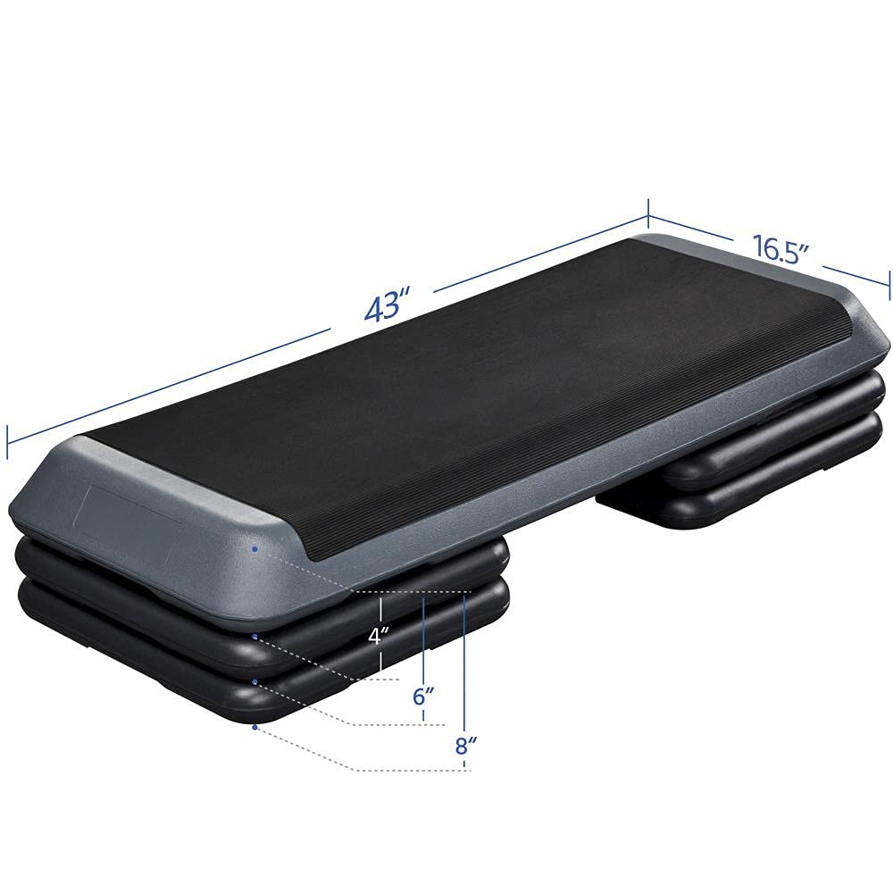 43in 3-Level Adjustable Aerobic Step Platform O4954