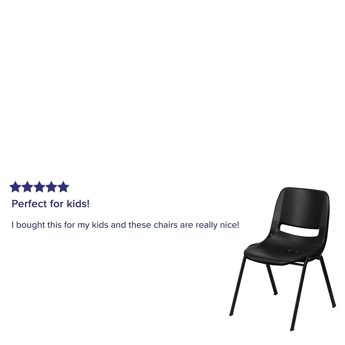 Black Ergonomic Stack Chair 5-Pack T88873
