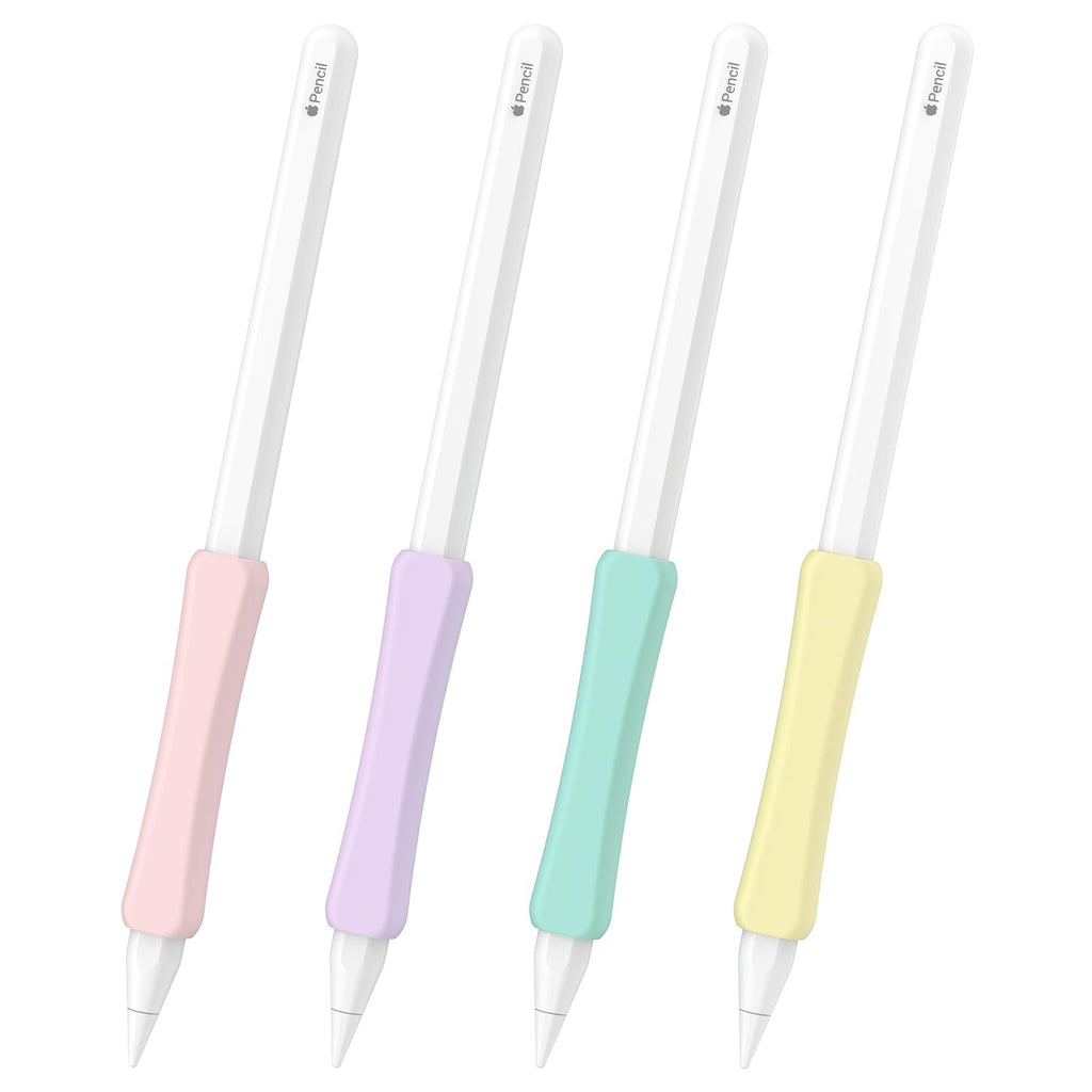 Silicone Grip Compatible with Apple Pencil 2nd Generation, USB-C & Pro (Purple/Pink/Yellow/Green) H53949