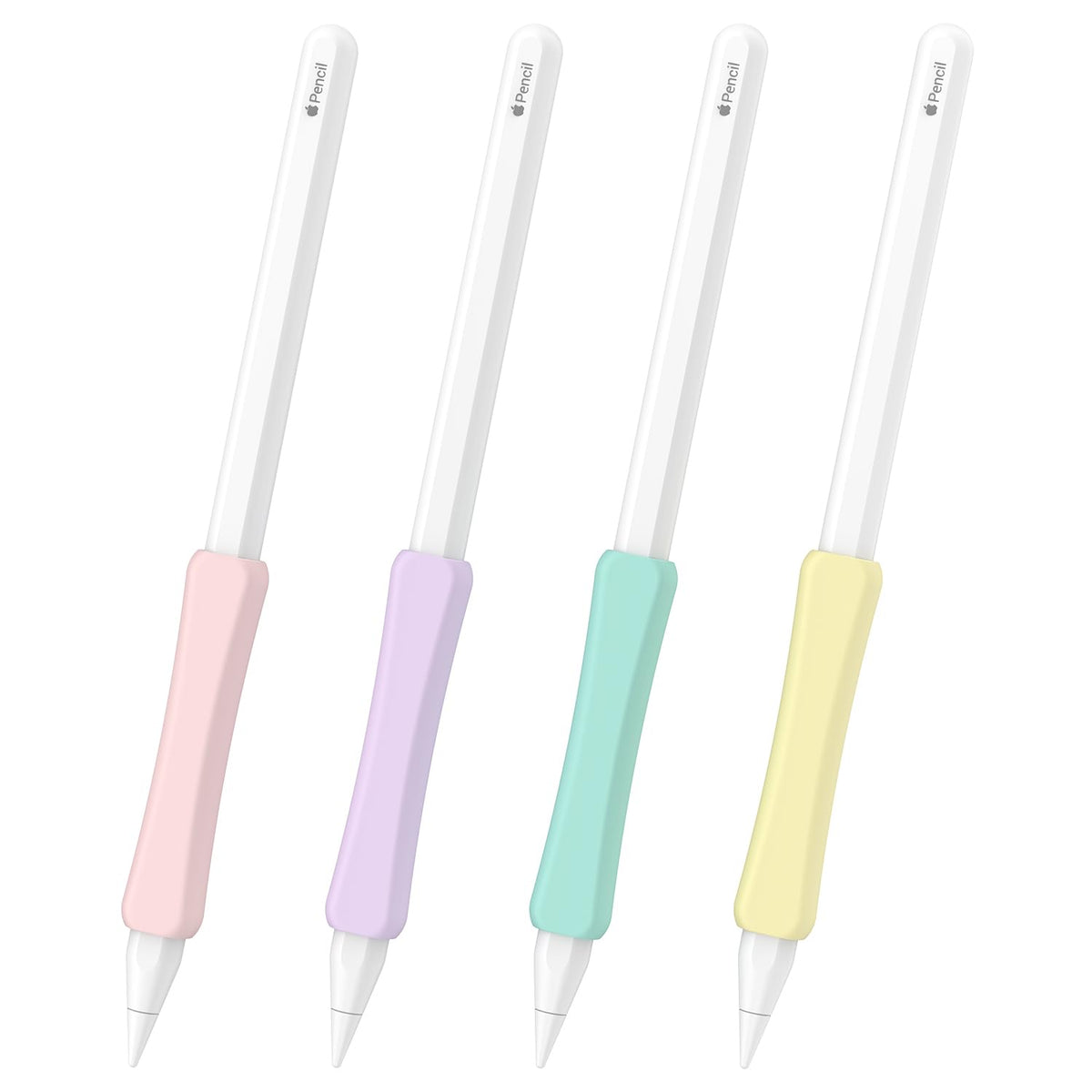Silicone Grip Compatible with Apple Pencil 2nd Generation, USB-C & Pro (Purple/Pink/Yellow/Green) H53949