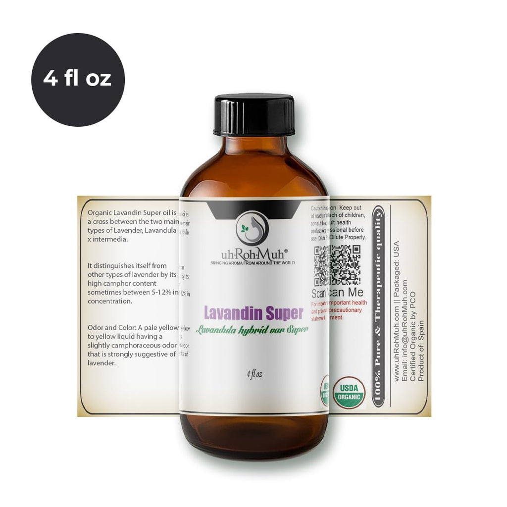 Organic Lavandin Super Essential Oil 4 Fl Oz K783676
