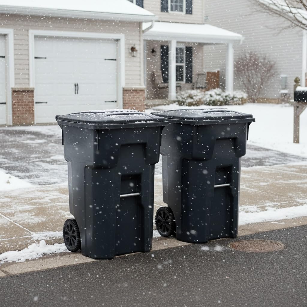 48 Gallon Garbage Cans Trash Cans With 2 Wheels And Lid Heavy Duty C38629