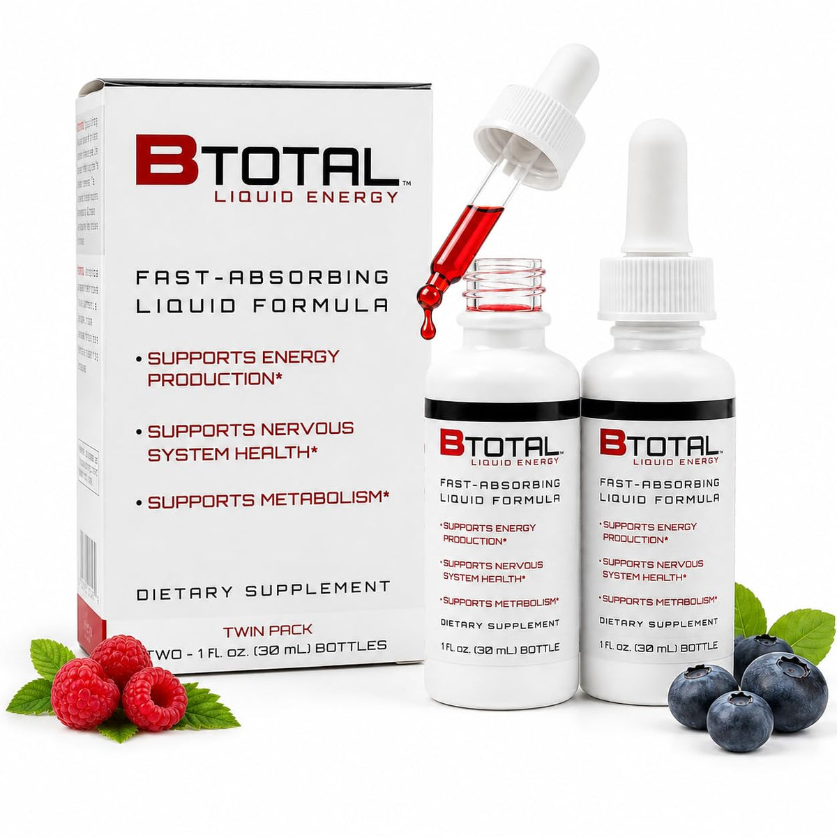 Berry 2 fl oz Sublingual Vitamin B Complex Liquid Drops T4701
