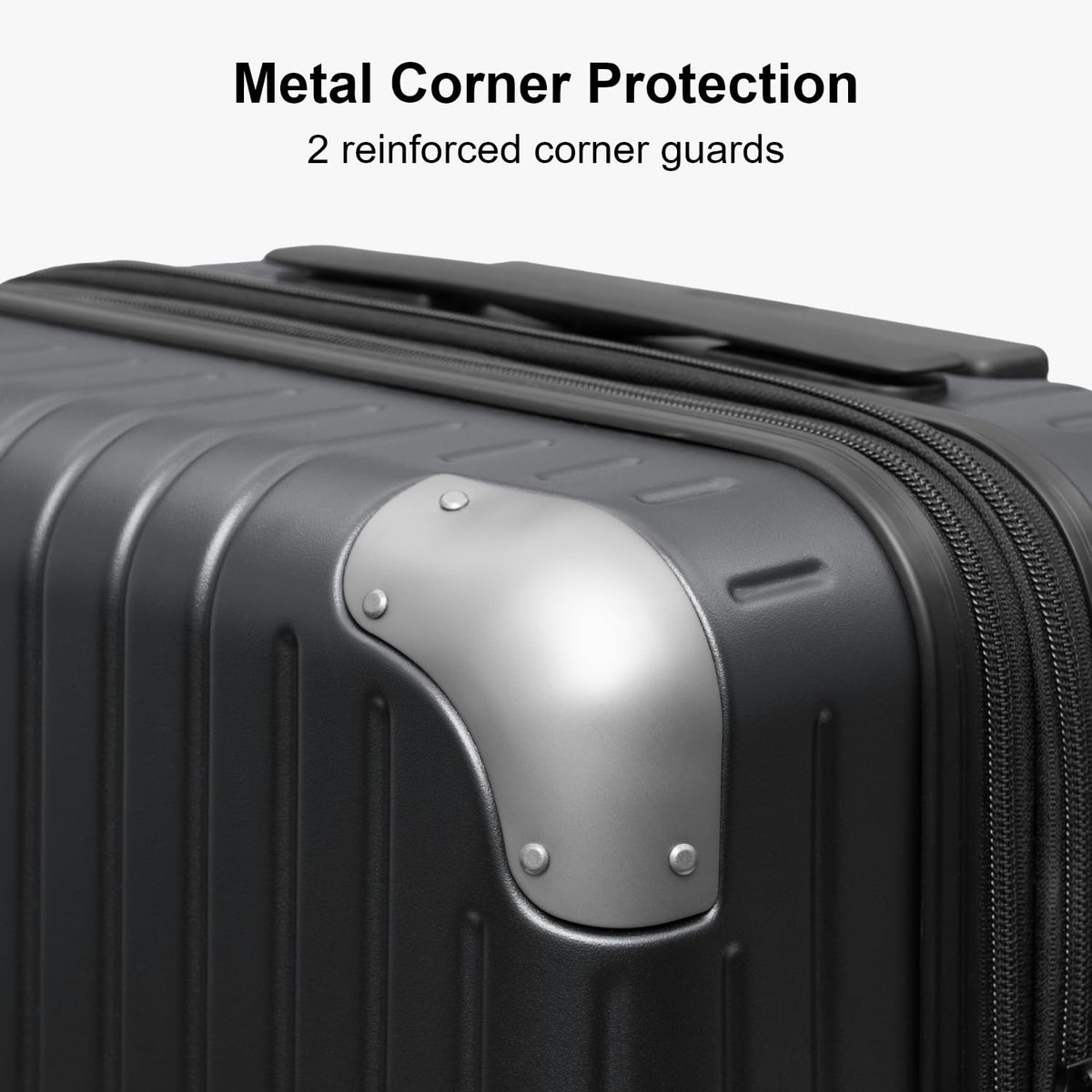 Expandable Hardside Carry on Luggage Black Q805690