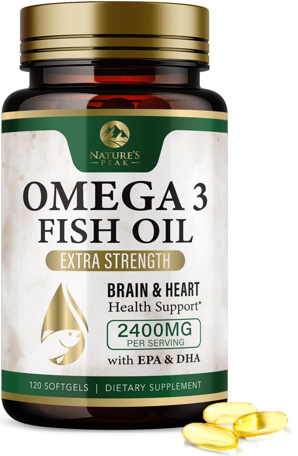 2400mg Omega 3 Fish Oil Softgels S826765
