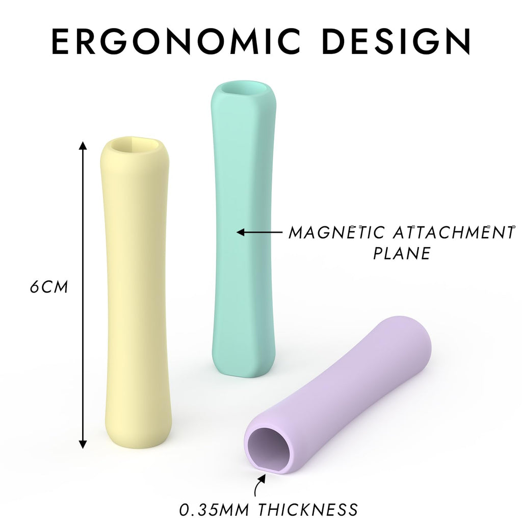 Silicone Grip Compatible with Apple Pencil 2nd Generation, USB-C & Pro (Purple/Pink/Yellow/Green) H53949
