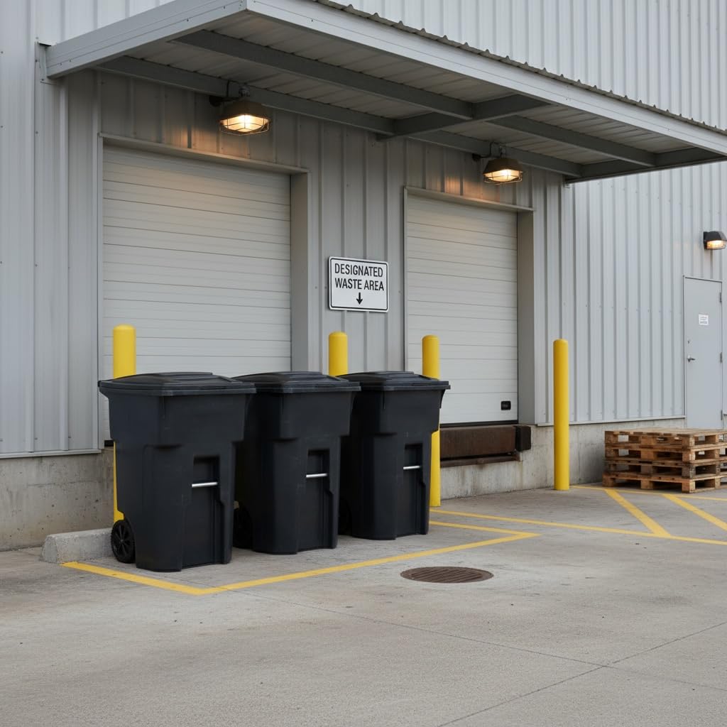 48 Gallon Garbage Cans Trash Cans With 2 Wheels And Lid Heavy Duty C38629