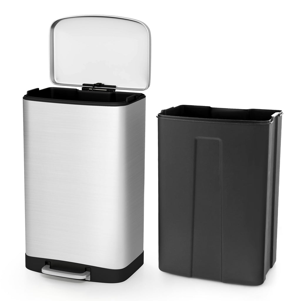13.2 Gal Stainless Steel Step-on Trash Can E820238