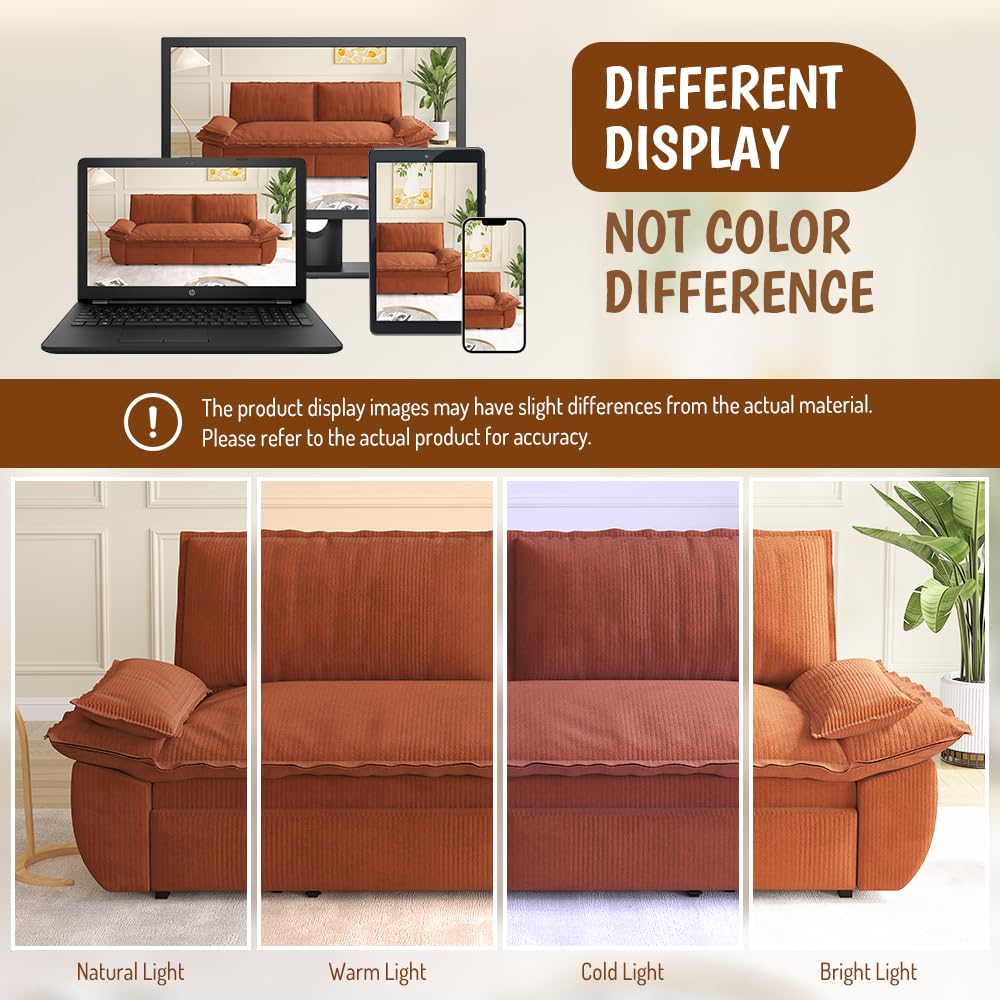 Orange Velvet Two Seater Sofa R2026
