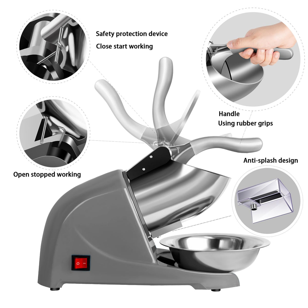 Ice Shaver Machine with Ice Tray S3615