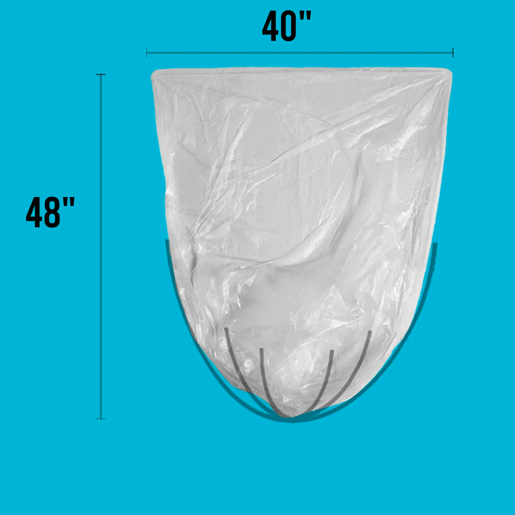 40-45 Gallon Clear Heavy Duty Plastic Trash Bags, 125 Count D563625
