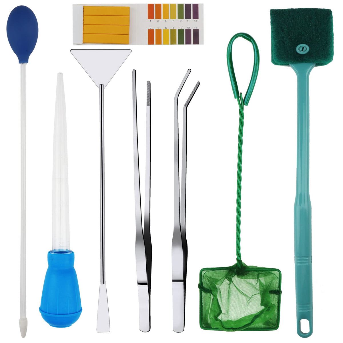 8 in 1 Stainless Steel Aquarium Cleaning Tools Q80268