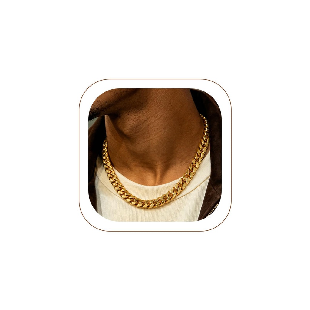 Stainless Steel Cuban Link Chain Necklace N141