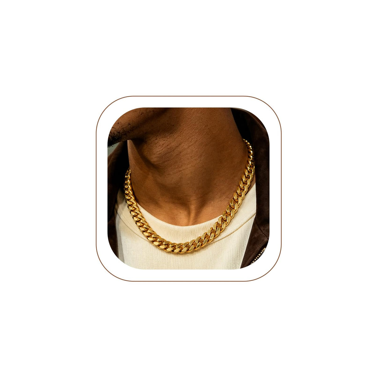 Stainless Steel Cuban Link Chain Necklace N141