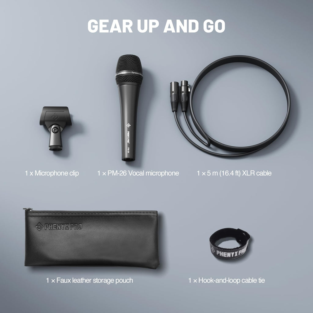 Supercardioid Dynamic Vocal Microphone with XLR Cable Q85598