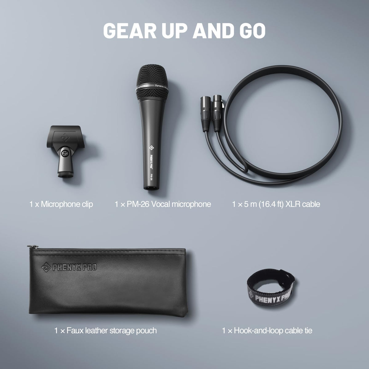 Supercardioid Dynamic Vocal Microphone with XLR Cable Q85598