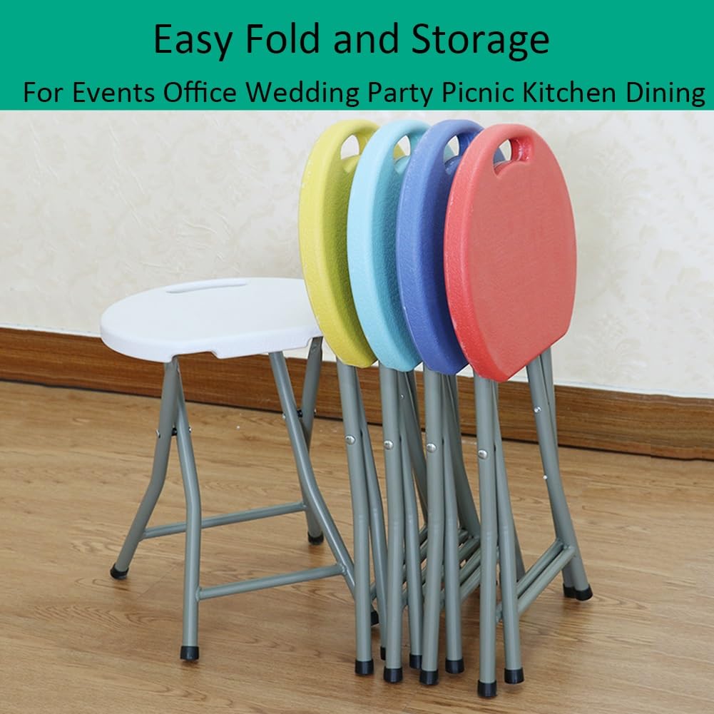 Black 18 Inch Folding Stool with Handle F255