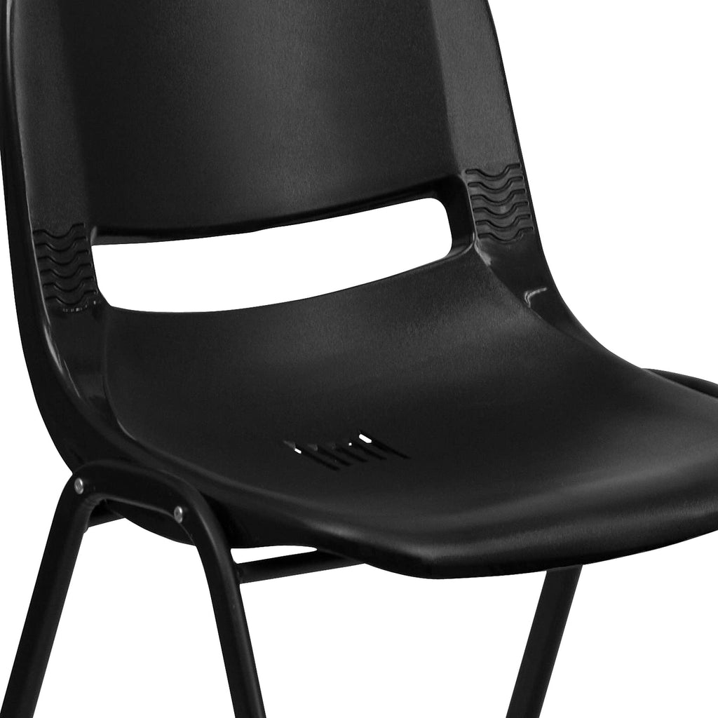 Black Ergonomic Stack Chair 5-Pack T88873
