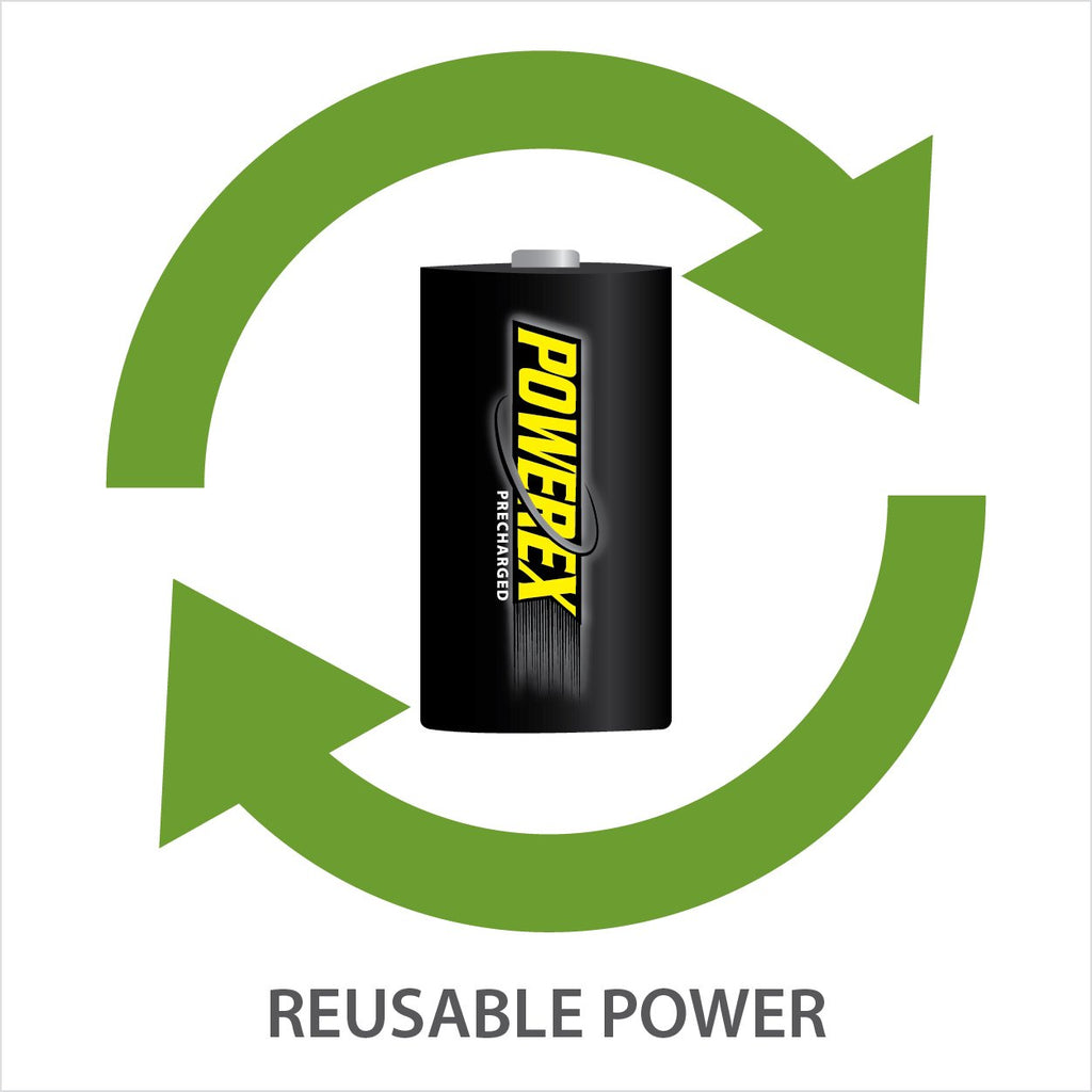 Rechargeable NiMH D Batteries 2-pack E114