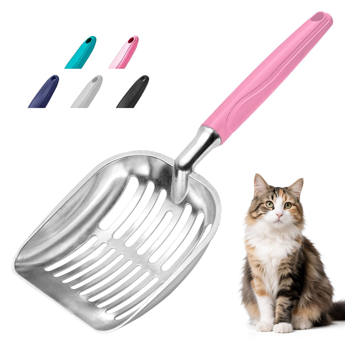 Metal Cat Litter Scoop with Deep Mesh I2490