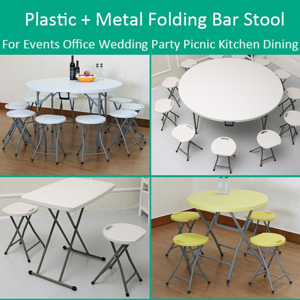 Black 18 Inch Folding Stool with Handle F255