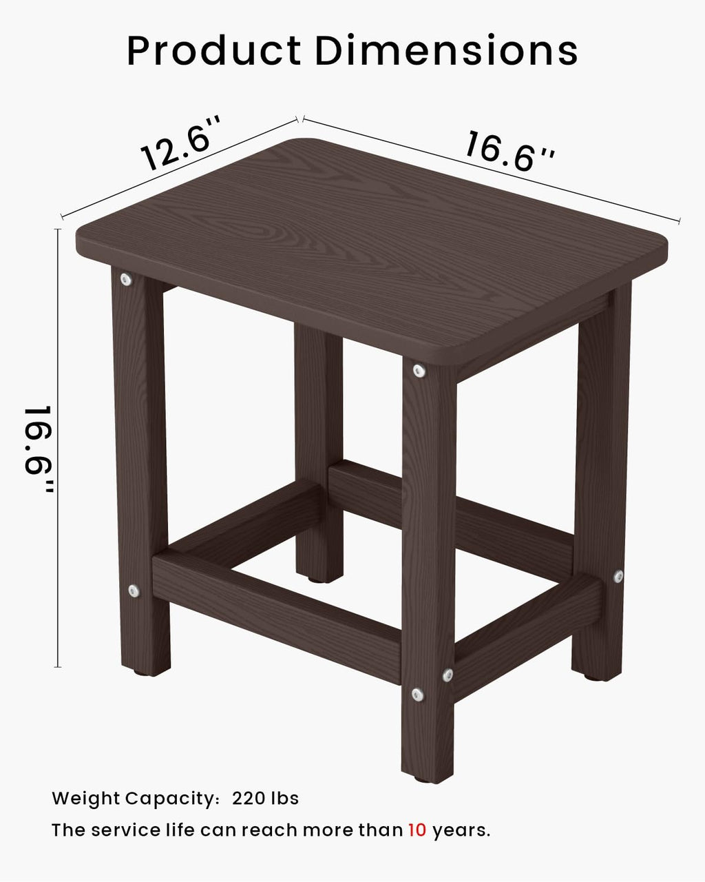 Set of 2 HDPE Outdoor Side Table S272