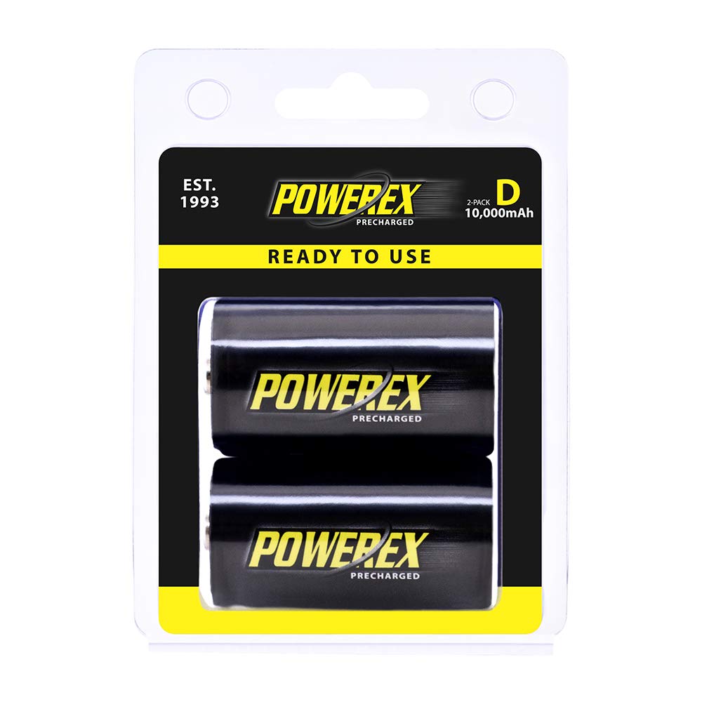 Rechargeable NiMH D Batteries 2-pack E114