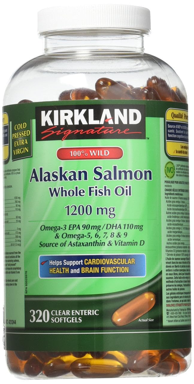 Wild Alaskan Salmon Oil 1200mg 320 Enteric Coated Softgels Q747423