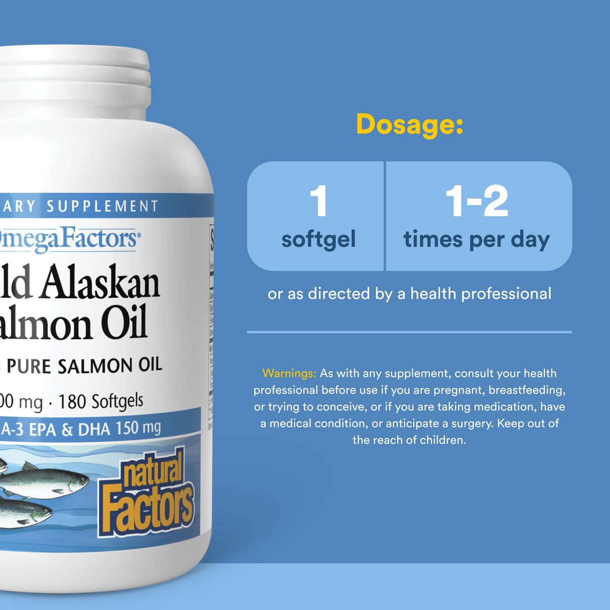 Wild Alaskan Salmon Oil 1,000 mg Omega-3 180 Softgels K401068