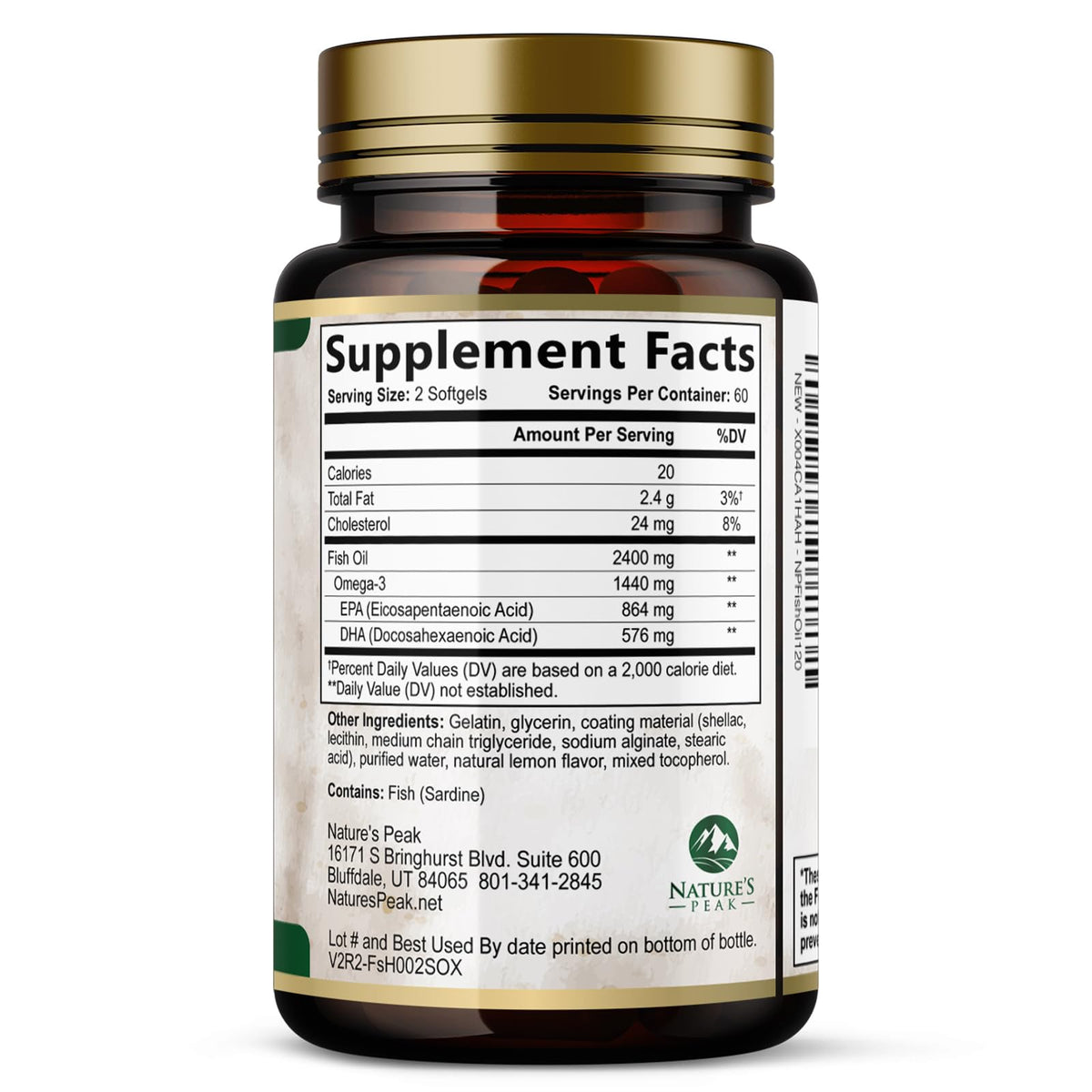 2400mg Omega 3 Fish Oil Softgels S826765