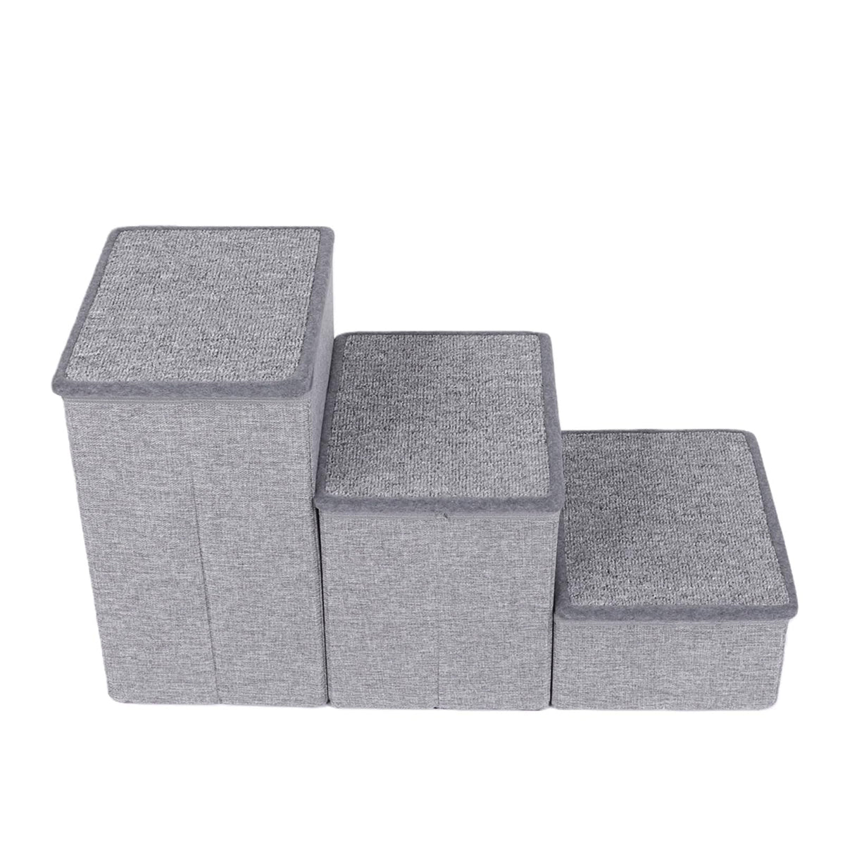 Foldable 3 Step Dog Stairs with Storage Q5051