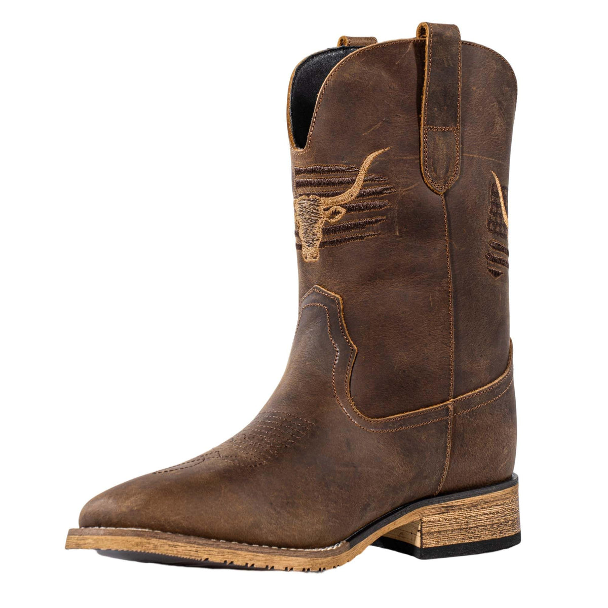 Cowboy Boots Wide Square Toe Slip Resist H61637