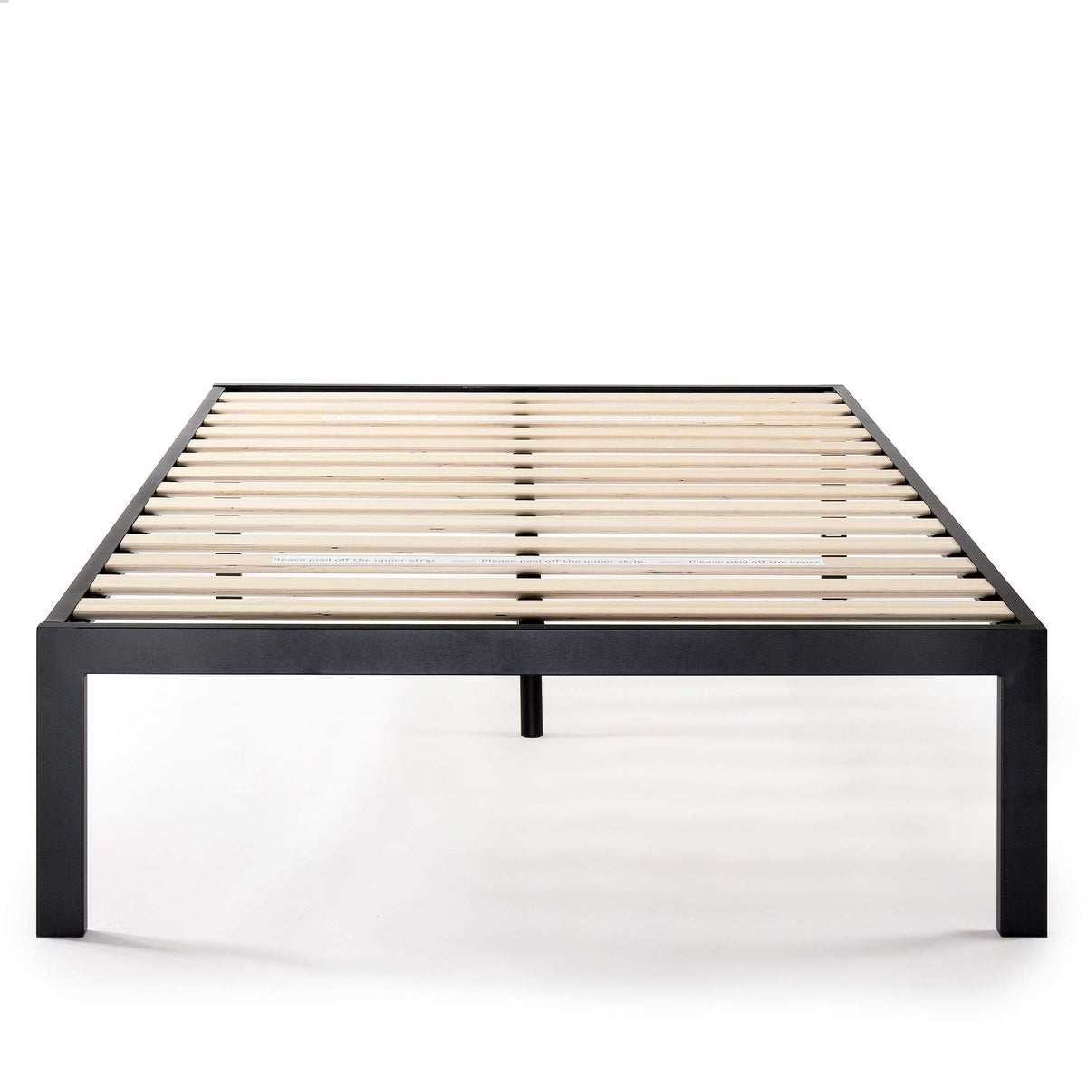 Queen 18 Inch Heavy Duty Steel Platform Bed with Wood Slat T6172