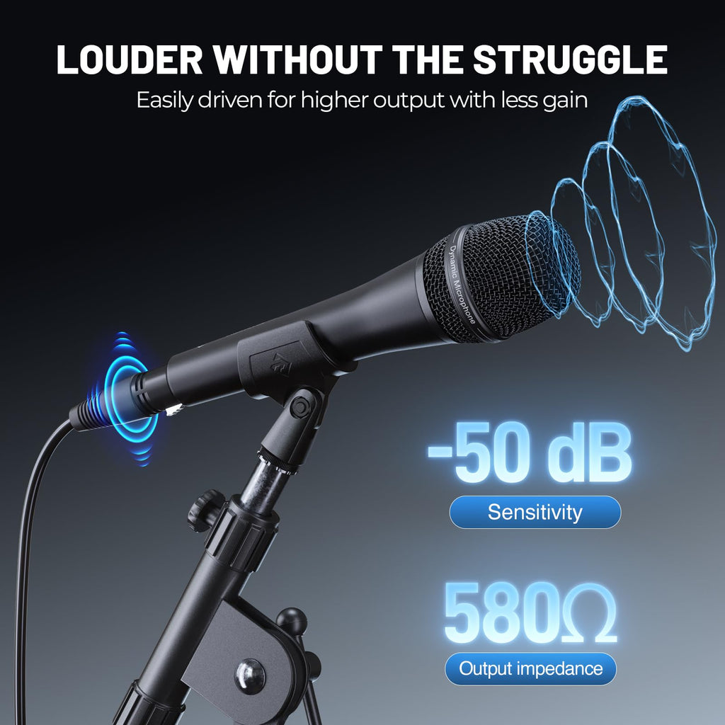 Supercardioid Dynamic Vocal Microphone with XLR Cable Q85598