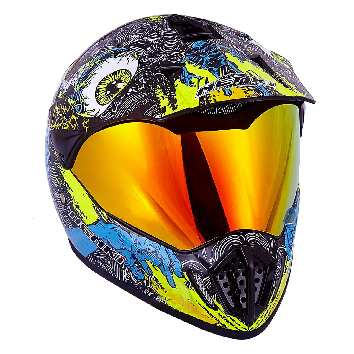 Red Full Face Motocross Helmet U427