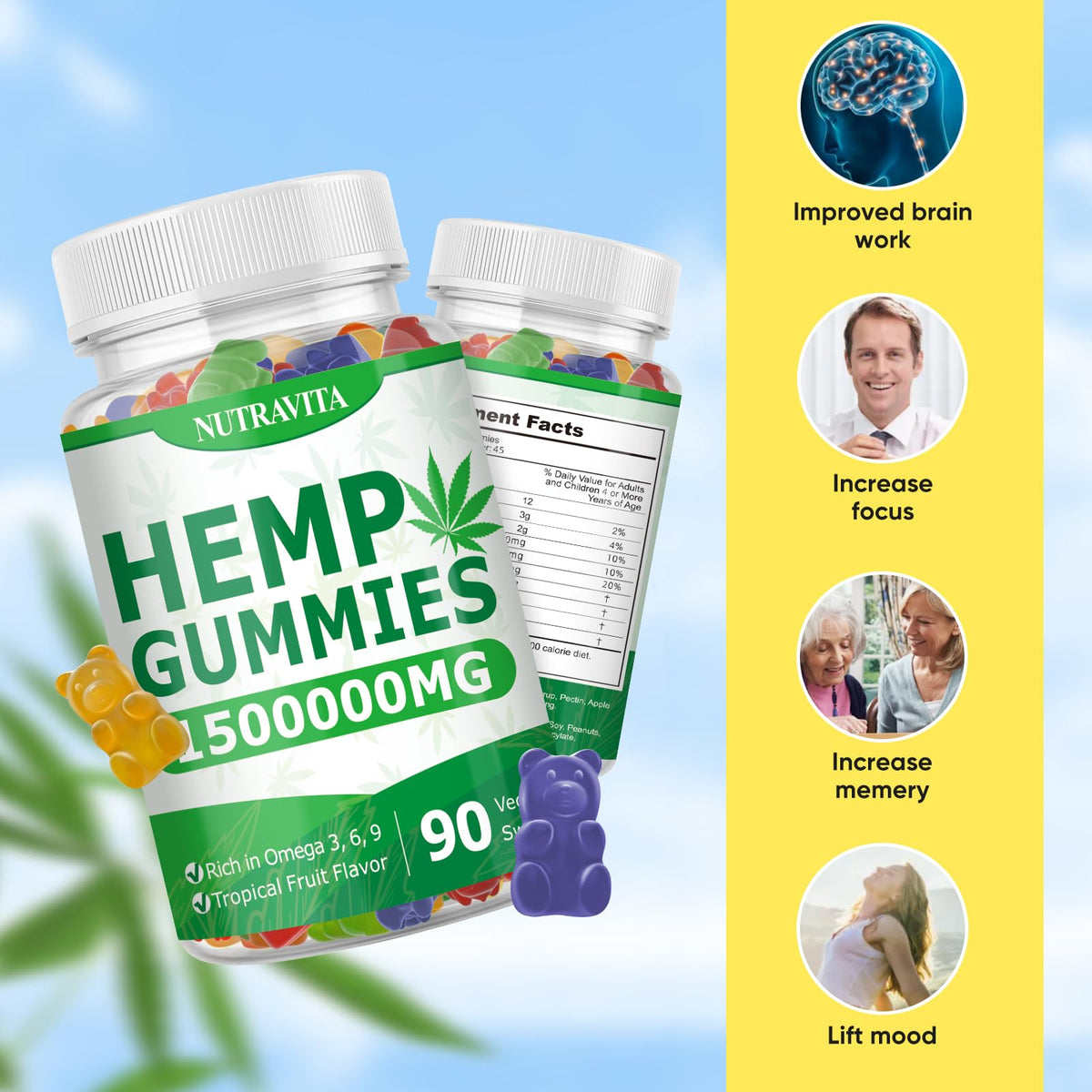 Hemp Gummies 90 Gummies G427610