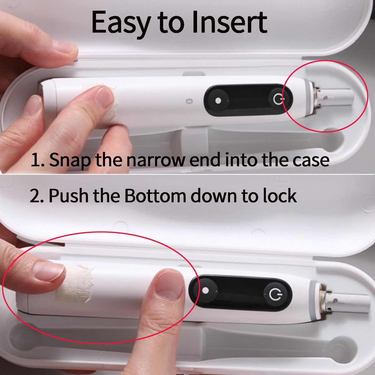 2 Pack Plastic Electric Toothbrush Travel Case A367