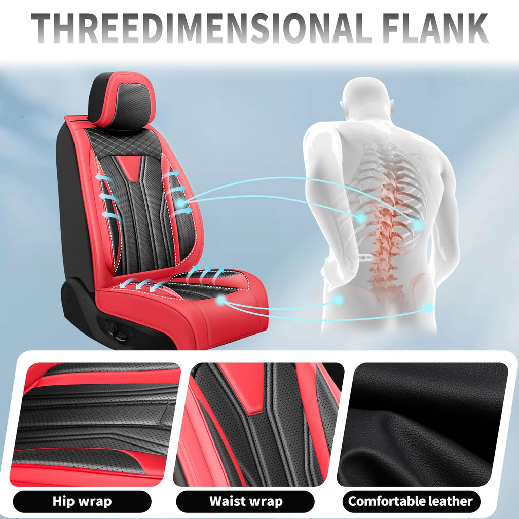 Red & Black Car Seat Covers R423354